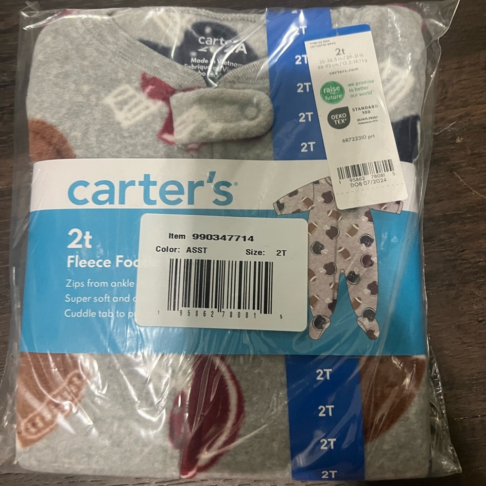 Carter's Assorted Fleece Footed Pajamas